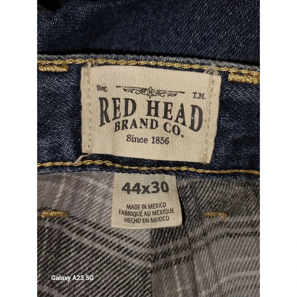 Red Head Flannel Lined Jeans Dark Blue Color Size 44x30 (46x31 Actual)